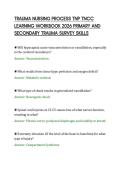 TRAUMA NURSING PROCESS TNP TNCC&NewLine;LEARNING WORKBOOK 2026 PRIMARY AND&NewLine;SECONDARY TRAUMA SURVEY SKILLS