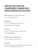 CMN 350 STUDY GUIDE 2026&NewLine;COMPREHENSIVE COMMUNICATION&NewLine;STUDIES QUESTIONS AND SOLUTIONS&NewLine;