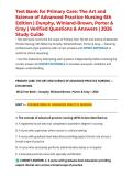 Test Bank for Primary Care&colon; The Art and Science of Advanced Practice Nursing 6th Edition &vert; Dunphy&comma; Winland-Brown&comma; Porter & Gray &vert; Verified Questions & Answers &vert; 2026 Study Guide