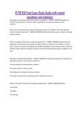 PLTW Introduction to Engineering Design &lpar;IED&rpar; Final Exam Study Guide &ndash; Comprehensive Practice Questions with Step-by-Step Solutions