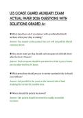 U&period;S COAST GUARD AUXILIARY EXAM&NewLine;ACTUAL PAPER 2026 QUESTIONS WITH&NewLine;SOLUTIONS GRADED A&plus;