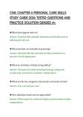 CNA CHAPTER 6 PERSONAL CARE SKILLS&NewLine;STUDY GUIDE 2026 TESTED QUESTIONS AND&NewLine;PRACTICE SOLUTION GRADED A&plus;