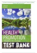Health Promotion Throughout the Life Span 9th Edition &lpar;Edelman&rpar; Test Bank &ndash; Exam Questions and Answers