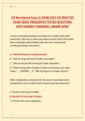 CJE Benchmark Exam 2&sol; NURS 3251 CJE PRACTICE &NewLine;EXAM 2026&vert; FREQUENTLY TESTED QUESTIONS &NewLine;WITH CORRECT ANSWERS &vert; BRAND NEW&excl; 