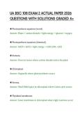 UA BSC 108 EXAM 2 ACTUAL PAPER 2026&NewLine;QUESTIONS WITH SOLUTIONS GRADED A&plus;