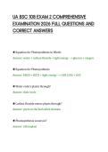 UA BSC 108 EXAM 2 COMPREHENSIVE&NewLine;EXAMINATION 2026 FULL QUESTIONS AND&NewLine;CORRECT ANSWERS