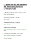 UA BSC 108 EXAM 2 EXAMINATION SCRIPT&NewLine;2026 COMPLETE QUESTIONS WITH&NewLine;ACCURATE ANSWERS