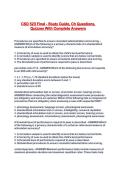 CSD 523 Final - Study Guide&comma; Ch Questions&comma; Quizzes With Complete Answers