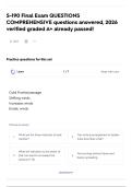 S-190 Final Exam QUESTIONS COMPREHENSIVE questions answered&comma; 2026 verified graded A&plus; already passed&excl;