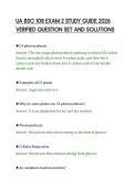 UA BSC 108 EXAM 2 STUDY GUIDE 2026&NewLine;VERIFIED QUESTION SET AND SOLUTIONS