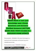 NR546 Week 2 Test Your Knowledge Quiz 2026 &ndash; Psychopharmacology and Neurotransmitter Exam Questions with Verified Answers