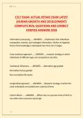 C217 EXAM  ACTUAL RETAKE EXAM LATEST &NewLine;&lpar;HUMAN GROWTH AND DEVELOPMENT&rpar; &NewLine;COMPLETE REAL QUESTIONS AND CORRECT &NewLine;VERIFIED ANSWERS 2026 
