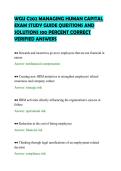 WGU C202 MANAGING HUMAN CAPITAL&NewLine;EXAM STUDY GUIDE QUESTIONS AND&NewLine;SOLUTIONS 100 PERCENT CORRECT&NewLine;VERIFIED ANSWERS