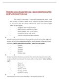 NURSING 1015C NCLEX MODULE 7 EXAM QUESTIONS WITH COMPLETE SOLUTION 2026&comma;100&percnt;CORRECT