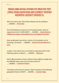 PRAXIS 5004 SOCIAL STUDIES ETS PRACTICE TEST &NewLine;&sol;&sol;REAL EXAM QUESTIONS AND CORRECT VERIFIED &NewLine;ANSWERS&sol; ALREADY GRADED A&plus;