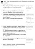 WGU - C365 - Language Arts Instruction & Interventions - O&period;A&period; Practice &NewLine;Questions