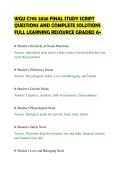 WGU C795 2026 FINAL STUDY SCRIPT&NewLine;QUESTIONS AND COMPLETE SOLUTIONS&NewLine;FULL LEARNING RESOURCE GRADED A&plus;