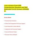 Lsmu entrance Exam With Comprehensive Questions and Well Elaborated Correct Answers GRADED A&plus;&period;