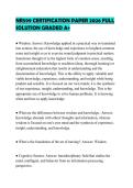 NR599 CERTIFICATION PAPER 2026 FULL&NewLine;SOLUTION GRADED A&plus;