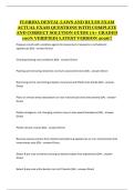 Florida Dental Laws and Rules Exam Study Guide with Questions and Verified Solutions &lpar;2025 Update&rpar;