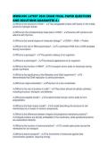 MMSC490 LATEST 2026 EXAM FINAL PAPER QUESTIONS AND SOLUTIONS GUARANTEE 