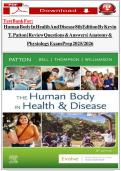 Study Guide for The Human Body in Health and Disease 8th Edition by Kevin T&period; Patton &vert; Review Questions & Answers &vert; Anatomy & Physiology Exam Prep 2025&sol;2026