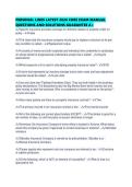 PERSONAL LINES LATEST 2026 CORE EXAM MANUAL QUESTIONS AND SOLUTIONS