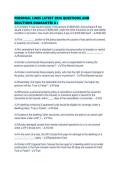 PERSONAL LINES LATEST 2026 QUESTIONS AND SOLUTIONS GUARANTEE