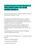 Certified Associate in Project Management&NewLine;FINAL REVIEW SCRIPT 2026 TESTED&NewLine;ANSWERS GRADED A&plus;