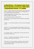 Leading Marines - Developing Leaders Exam&NewLine;Newest Questions and Answers &lpar;2026&sol;2027&rpar;&NewLine;&vert; Comprehensive Review &vert; A&plus; Verified