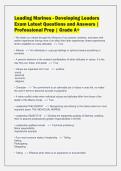 Leading Marines - Developing Leaders&NewLine;Exam Latest Questions and Answers &vert;&NewLine;Professional Prep &vert; Grade A&plus;