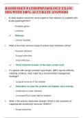 RASMUSSEN PATHOPHYSIOLOGY EXAM&NewLine;2026 WITH 100&percnt; ACCURATE ANSWERS