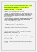 Palantir Application Developer Actual Exam&NewLine;Questions and Answers &lpar;2026&sol;2027&rpar; &vert;&NewLine;Updated Review &vert; A&plus; Verified