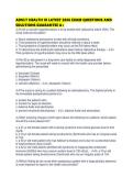 ADULT HEALTH III LATEST 2026 EXAM QUESTIONS AND SOLUTIONS GUARANTEE