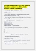 Portage Learning CHEM 210 Final Updated&NewLine;Questions and Answers &lpar;2026&sol;2027&rpar; &vert;&NewLine;Practice Review &vert; A&plus; Verified
