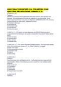 ADULT HEALTH III LATEST 2026 EVALUATION EXAM QUESTIONS AND SOLUTIONS GUARANTEE