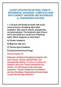 2026-2027 2026-2027 LATEST UPDATED NR 569 FINAL EXAM V2 -&NewLine;DIFFERENTIAL DIAGNOSIS &vert; COMPLETE EXAM&NewLine;WITH CORRECT ANSWERS AND RATIONALES&period;&NewLine;A&plus; GUARANTEED SUCCESS 