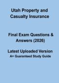Utah Property and Casualty Insurance &ndash; Licensing Exam Prep & Study Guide 2026