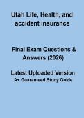 Utah Life&comma; Health&comma; and Accident Insurance &ndash; Licensing Exam Prep & Study Guide 2026