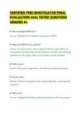 CERTIFIED FIRE INVESTIGATOR FINAL&NewLine;EVALUATION 2026 TESTED QUESTIONS&NewLine;GRADED A&plus;
