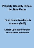 Property & Casualty Illinois State Exam &ndash; Licensing Practice Questions & Study Guide 2026