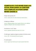 COSMETOLOGY STATE BOARD EXAM 2026&NewLine;ACTUAL EXAM QANDA 100 QUESTIONS&NewLine;WITH COMPLETE SOLUTIONS EXPERT&NewLine;REVIEW GRADED A&plus;