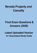 Nevada Property and Casualty &ndash; Insurance Licensing Exam Prep & Study Guide 2026