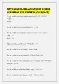 Mathnasium Job Assessment Latest&NewLine;Questions and Answers &lpar;2026&sol;2027&rpar; &vert;