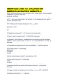 OSTOMY CARE LATEST 2026 EVALUATION TEST QUESTIONS AND SOLUTIONS GUARANTEE 