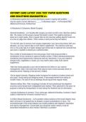 OSTOMY CARE LATEST 2026 TEST PAPER QUESTIONS AND SOLUTIONS GUARANTEE 