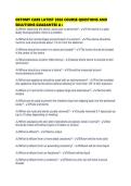 OSTOMY CARE LATEST 2026 COURSE QUESTIONS AND SOLUTIONS GUARANTEE