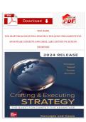 TEST BANK  FOR CRAFTING & EXECUTING STRATEGY THE QUEST FOR COMPETITIVE ADVANTAGE CONCEPTS AND CASES&comma; 23RD EDITION BY ARTHUR THOMPSON &NewLine;