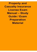 Property and Casualty Insurance License Exam Manual Study Guide Exam Preparation Material 2025&sol; 2026 Complete Licensing Review Resource