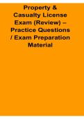 Property and Casualty License Exam Review Practice Questions Exam Preparation Material 2025&sol; 2026 Complete Licensing Study Guide